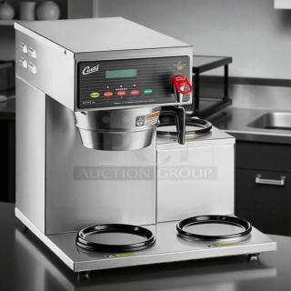 Curtis ALP3GTR12A000 12 Cup Coffee Brewer with 3 right-side warmers, tested and working, excellent condition.