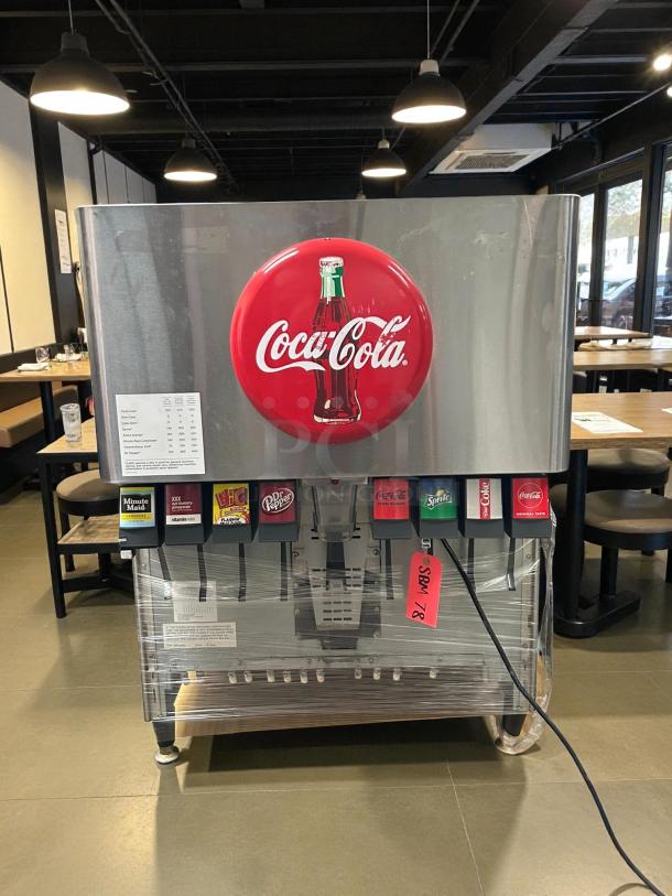 Lancer IBD30N 30" Countertop Beverage Dispenser with multiple drink valves, tested and working, featuring Coca-Cola branding.