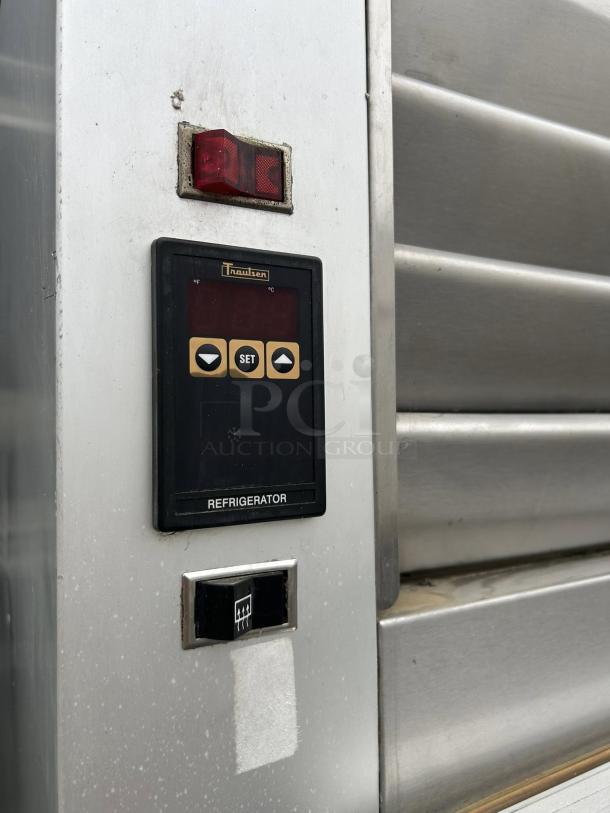 Traulsen G11010 refrigerator control panel, showing digital display and settings. Right hinge glass door, excellent condition.