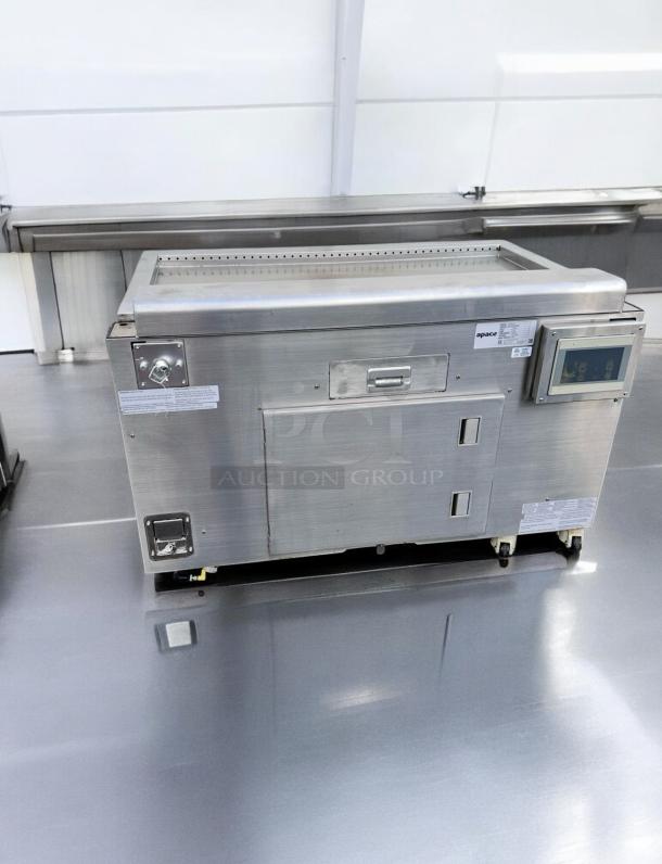 Apace UM1EGA ventless hood system, 208V, stainless steel, prime condition, fully tested, visible control panel.