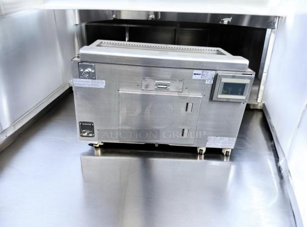 Apace UM1EGA ventless hood system, 208V, stainless steel finish, prime condition, fully tested, with control panel.