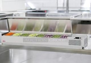 Turbo Air CTST-1800-13-N refrigerated countertop prep rail, brand new. Stainless steel, pristine condition, original box.