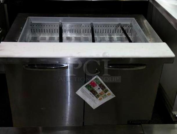 Prime Condition Continental Refrigerator Worktop Drawer Unit, Model SW48N1BM, stainless steel, fully tested, excellent condition.