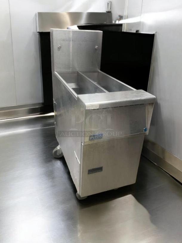 Pitco SG14T natural gas deep fryer in prime condition, stainless steel, fully tested, Pitco Frialator branding visible.