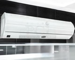 Aerial Commercial Air Curtain in immaculate condition, 120V/208-230V, fully tested and working, with visible Aerial logo.