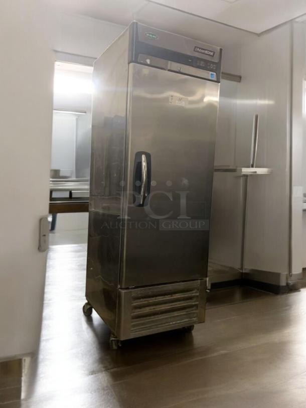 Kelvinator Hobart F23-S single door reach-in freezer, stainless steel, excellent condition, 115V, commercial grade, fully tested.
