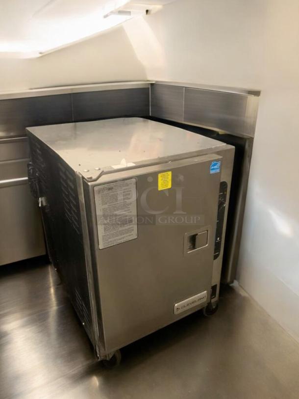 Cleveland SteamChef electric countertop steamer oven in remarkable condition. Commercial-grade, fully tested with visible label.