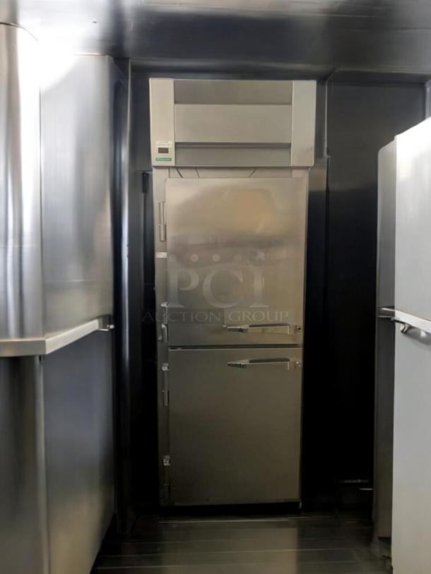 Pristine McCall 1-102001 commercial refrigerator/freezer, 115V, stainless steel, fully tested, dual doors, excellent condition.