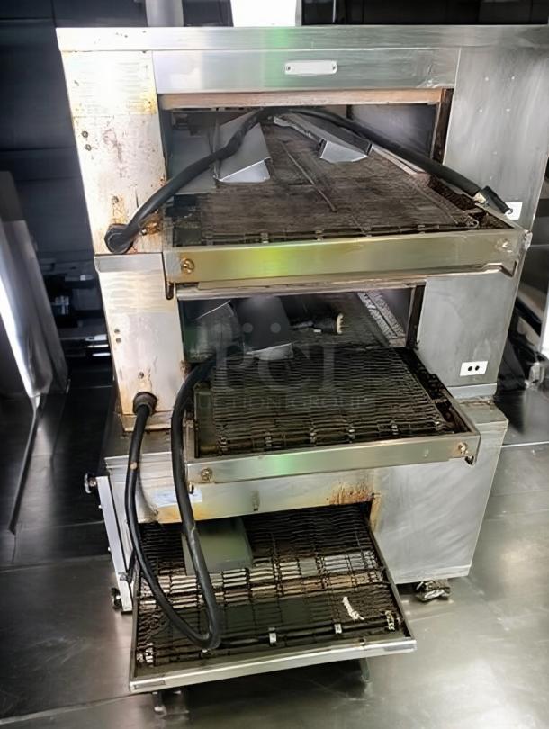 Middleby Marshall CTX DZ33T three-tier infrared conveyor oven in outstanding condition, 208V, fully tested and working.