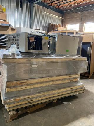 Norlake CPF100DC-A walk-in freezer, 6'x6', with floor, self-contained compressor. Late model, heavy-duty, 208/230V, 1-phase.