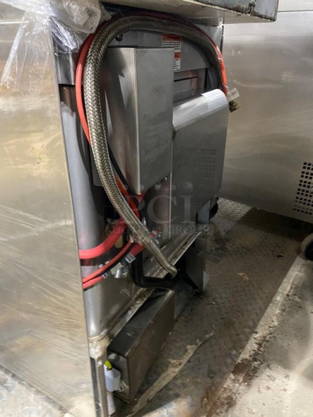 Hobart Advansys LXe Series stainless steel undercounter dishwasher, model LXER, electric high-temp, with full-size cup rack, new condition.