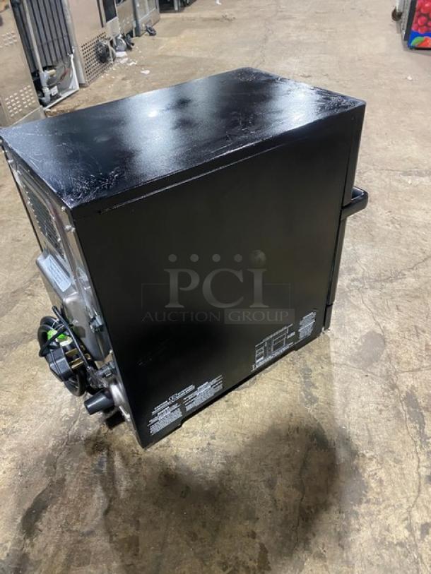 MerryChef Eikon E2S black electric countertop rapid cook oven, 208/240V, late model, good condition, visible labels.