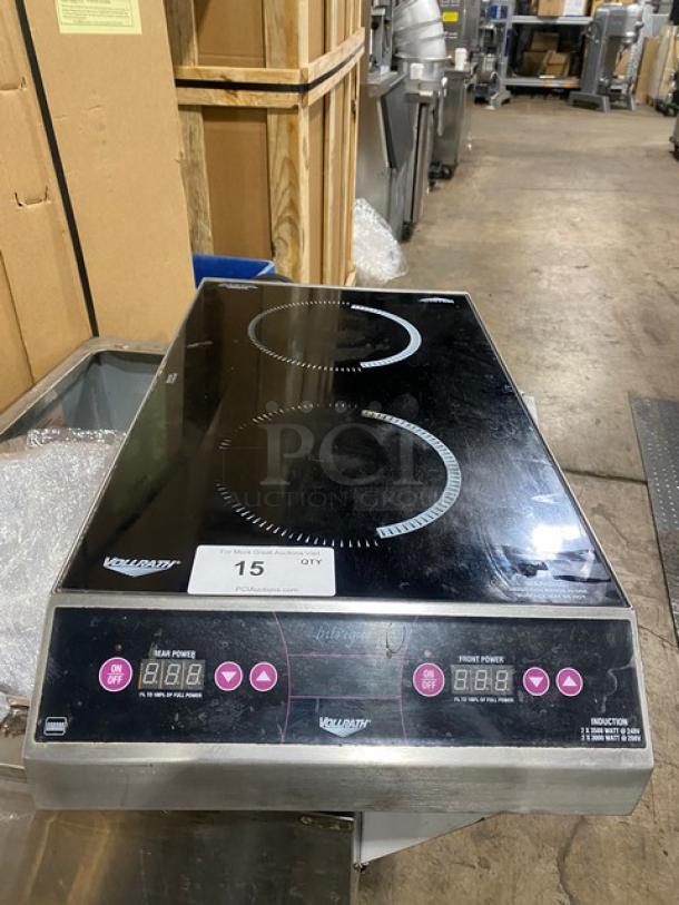 Vollrath Intrigue Series Model 69507 dual burner induction range, electric, countertop, good condition, 208/240V.