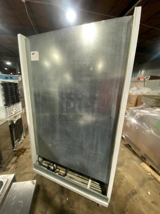 Beverage Air MB13US commercial refrigerated display case, 5-tier, open grab-n-go, Model MB13US, Serial 82300210, 115V 1Phase.