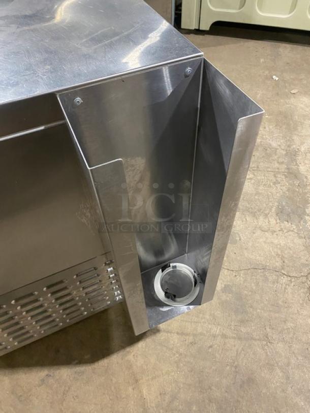 Continental refrigerated sandwich prep table, Model RA68N8, stainless steel, with 2.5-door storage, 115V, 1Phase.