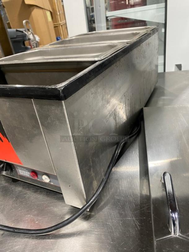 Vollrath Cayenne Series single bay stainless steel electric food warmer, model T43R, 120V, visible wear, serial O09901736822014.