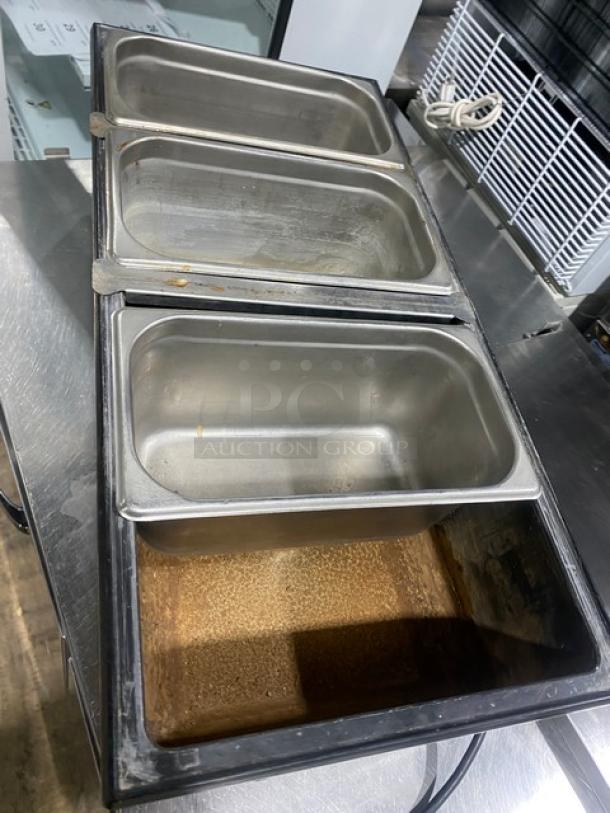 NICE! Alto Shaam 5001D stainless steel food warming drawer, electric, three compartments, commercial grade, Model 5001D.