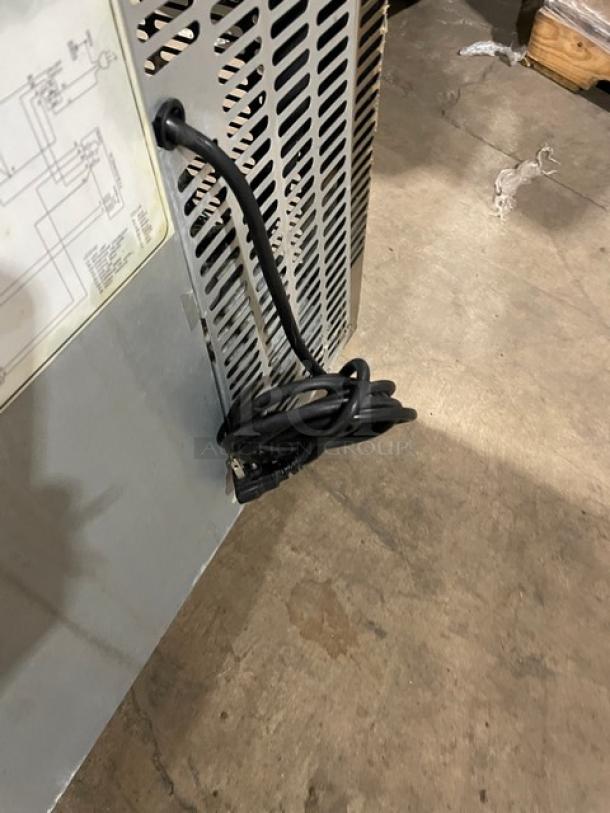 Everest ETR2 commercial lowboy/prep table, stainless steel, 2-door storage, poly coated racks, on casters, 115V 1-phase.