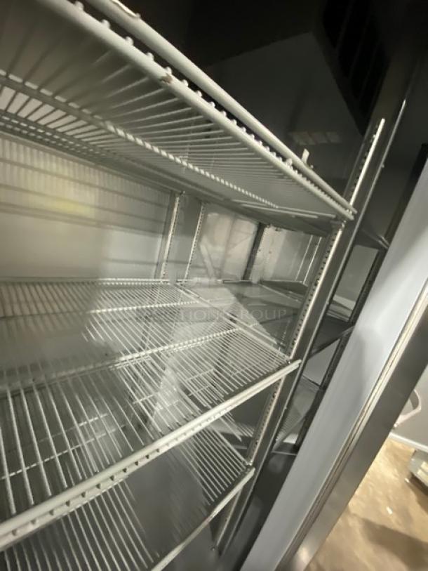 Beverage Air 3-door refrigerator, model RB72HC1S, with poly-coated racks, all stainless steel, excellent condition.
