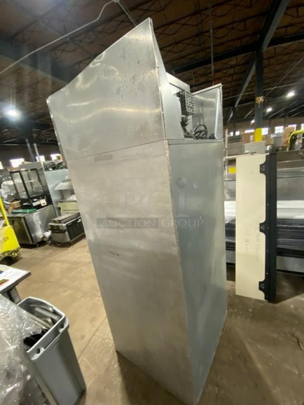 Continental single door food warmer, stainless steel, commercial-grade, excellent condition, visible control panel, durable design.