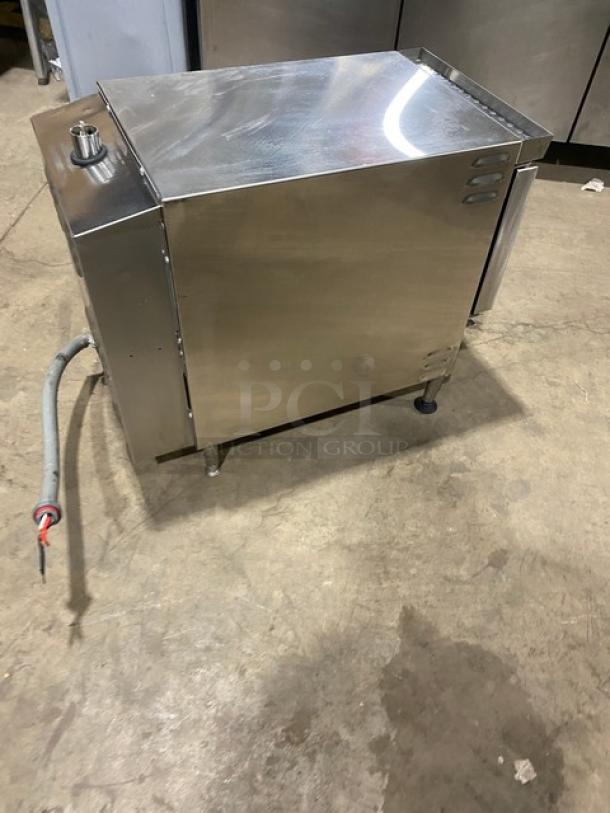 Southbend EZ3 commercial countertop electric steamer, all stainless steel, 208V 3-phase, on small legs, good condition.