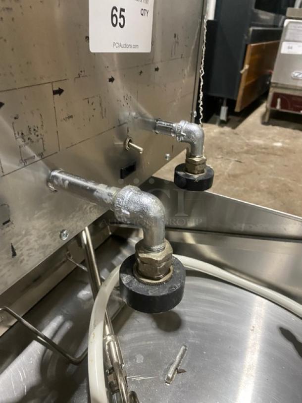 Pitco Frialator Model P18 fryer oil filter machine, 75 LB capacity, portable, stainless steel, 115V 1Phase, serial F22EA028133.