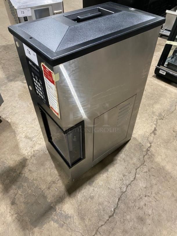 Blendtec commercial countertop blender with ice dispenser, digital controls, stainless steel, 120V, excellent condition.