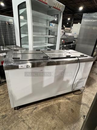 Alto Shaam Commercial Ice Cream/Frozen Yogurt Dipping Cabinet! With 6 Flip Top Style Lids! Model 1200TH Serial 32078831! 208/240V 1Phase! On Casters! - Item #1223274