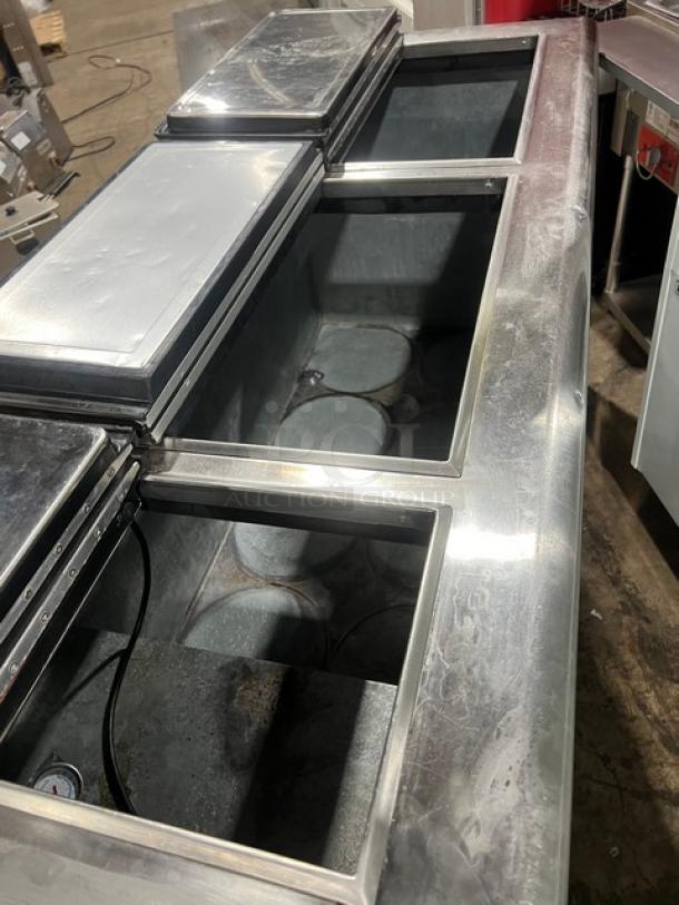 Alto Shaam commercial ice cream dipping cabinet, model 1200TH, with 6 flip-top lids on casters, 208/240V, 1 phase.