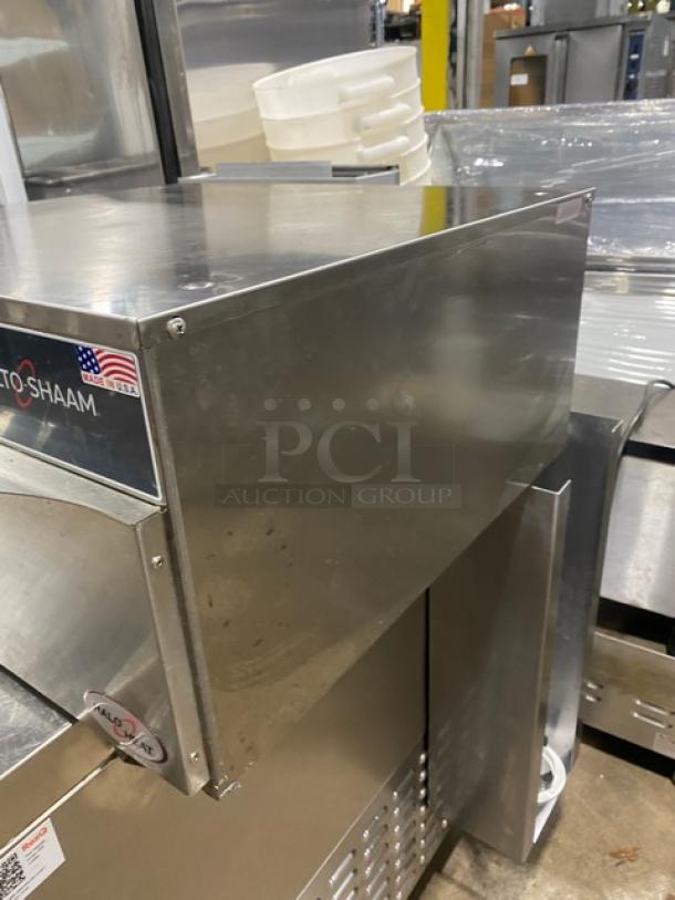 Alto Shaam Model 5001D stainless steel countertop food warming drawer, Halo Heat Series, Serial 3138863-1, 120V, 1 Phase.