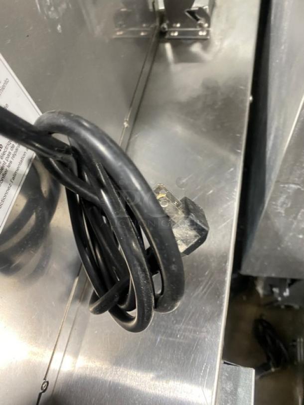 Alto Shaam 5001D stainless steel food warming drawer, Halo Heat series, 120V 1Phase, serial 3138863-1, countertop model.