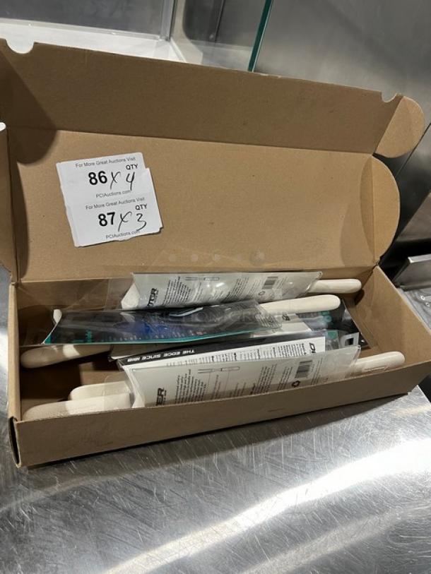 Dexter Sani Safe 10" Pot Forks, Model S203, new in box with labels, four items included.