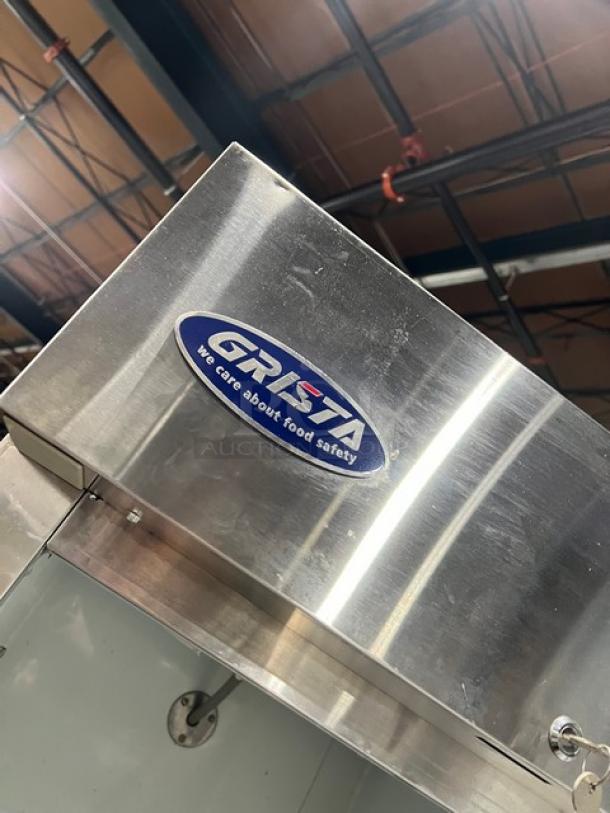 Grista Commercial Single Door Reach-In Refrigerator, Model GRRF1D, stainless steel, with poly-coated racks, 115V.