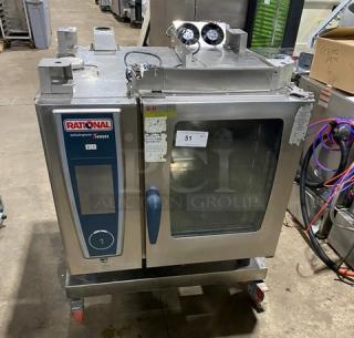 Rational Commercial Stainless Steel Half-Size Countertop Combi Oven! Self-Cooking Center 5 Senses Series! With View Through Door! - Item #1223034