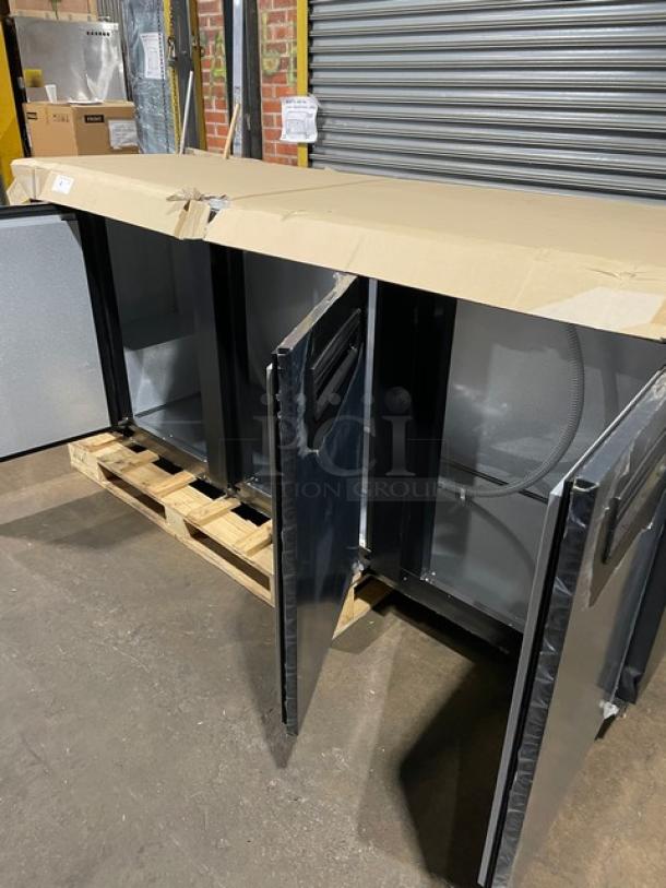 NEW Blue Air BDD90-4D kegerator cooler, solid doors, minor box damage, 115V, direct draw, scratch-n-dent condition.