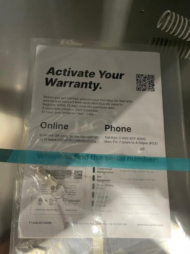 NEW Blue Air 3 Solid Door Beer Kegerator Cooler, Model BDD90-4D, 115V, 1 Phase, Scratch-N-Dent condition, with warranty.