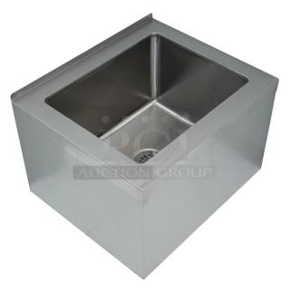 Advance Tabco stainless steel mop sink, model 9-OP-40, 16"x20"x12", floor mounted, new in the box.