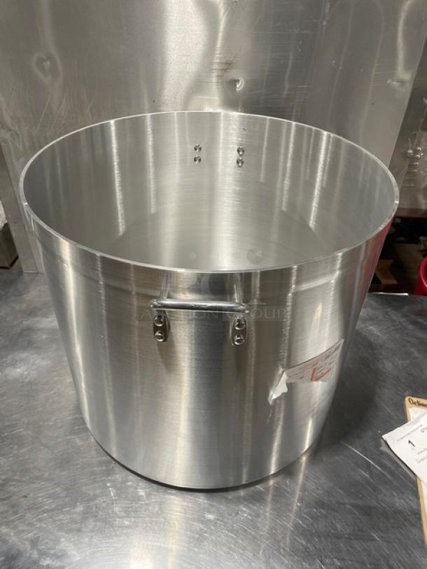 Brand new Adcraft 120 Quart Brazier Pot, Hyperion 3 Series, Model H3SP120, with handles; durable stainless steel.