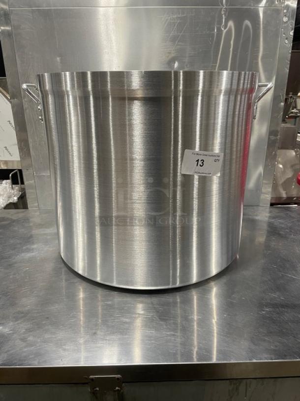 Adcraft 120 Quart Brazier Pot, Model H3SP120. Hyperion 3 Series, stainless steel, brand new with handles.