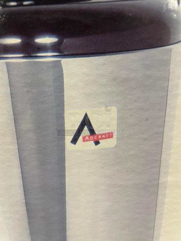 Adcraft 10 Quart Insulated Beverage Server, Model BDI-10, stainless steel, with carry handle. New in box.