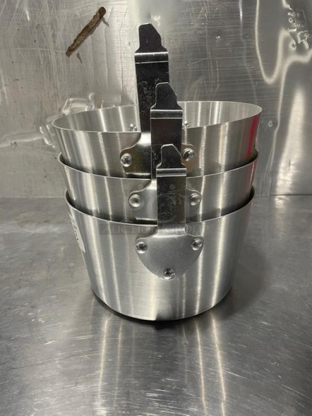 NEW Adcraft 7 Qt Fryer/Saucepan, Model H3-FP7, Hyperion 3 Series, stainless steel, stackable design, 3x bid offer.