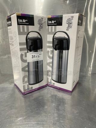 Service Ideas 2.5L Air Pot, Eco-Air Series, Model ECA22S, new in box, glass-lined, push button, durable design.