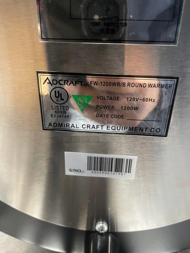 Adcraft FW-1200WR/B 11 Quart Countertop Cooker/Warmer, stainless steel interior; new in box, 120V, 1200W, UL listed.