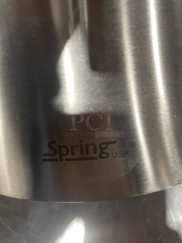 Stainless steel Spring beverage server, 1L, model 17600-5, with "Spring USA" marking. New condition.
