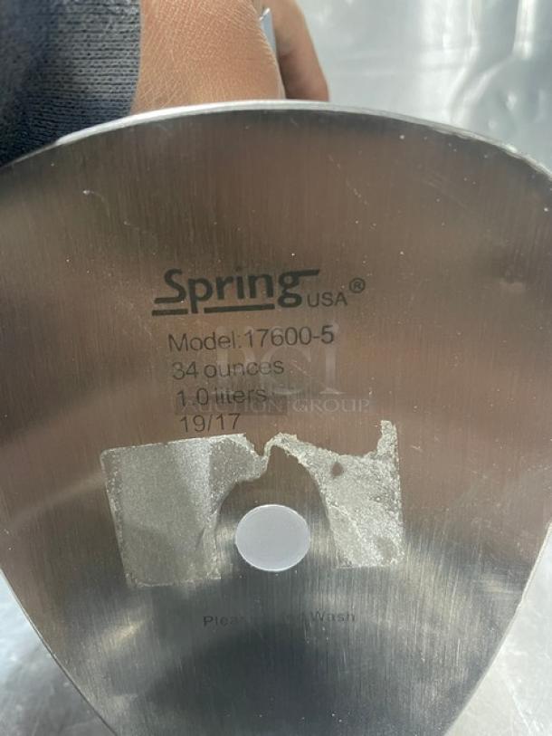 Spring Insulated Beverage Server, 1 Liter, Stainless Steel Liner, Model 17600-5, New Condition, 34 oz capacity.