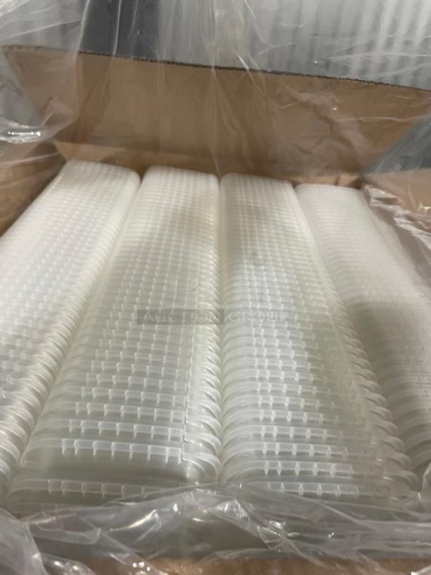 Brand new IPL 8 oz square tamper-evident deli containers, model 2259500265, full pallet, 900 per case.