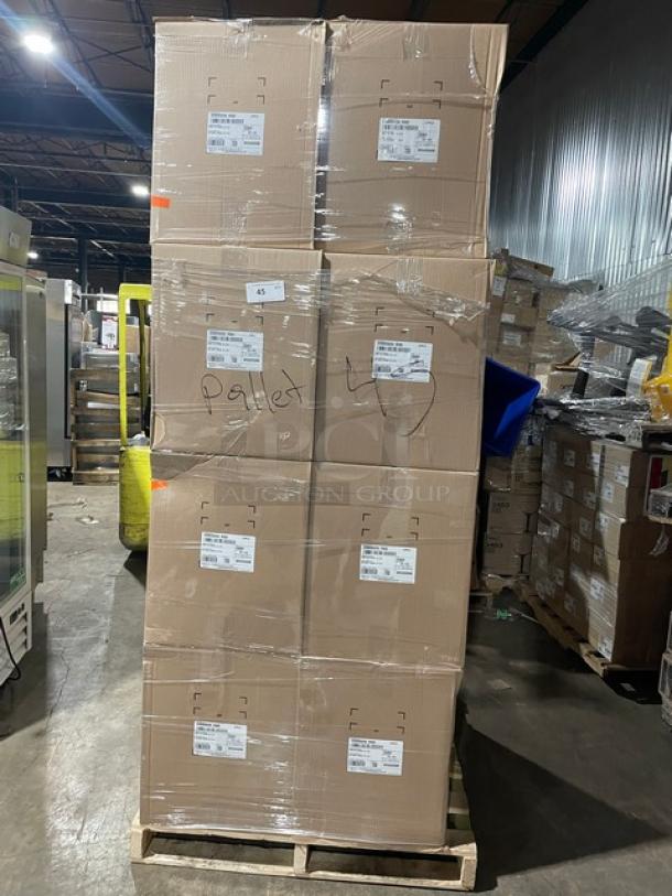Pallet of IPL 16 oz. square tamper-evident deli containers, model 2509500265, new, 700 units per case, 16 cases total.