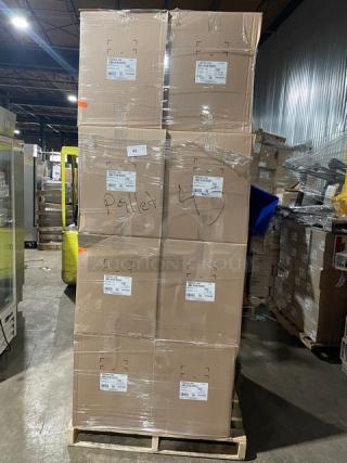 Pallet of IPL 16 oz. square tamper-evident deli containers, model 2509500265, new, 700 units per case, 16 cases total.