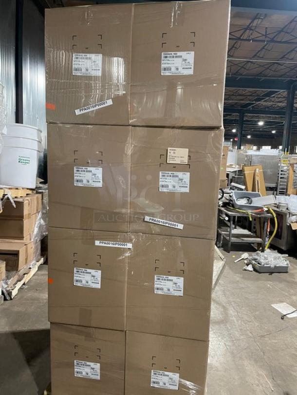 Full pallet of IPL Commercial Clear 16 oz. Square Tamper-Evident Deli Containers, Model 2509500265, 700 per case, new.