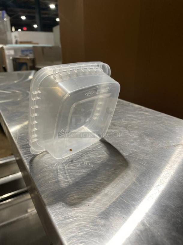 Brand new IPL 16 oz. clear square tamper-evident deli container, Model 2509500265, 700 per case, full pallet.